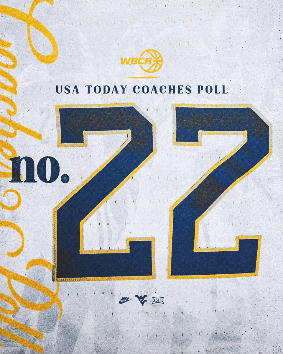 Back in the coaches poll 👀

#HailWV