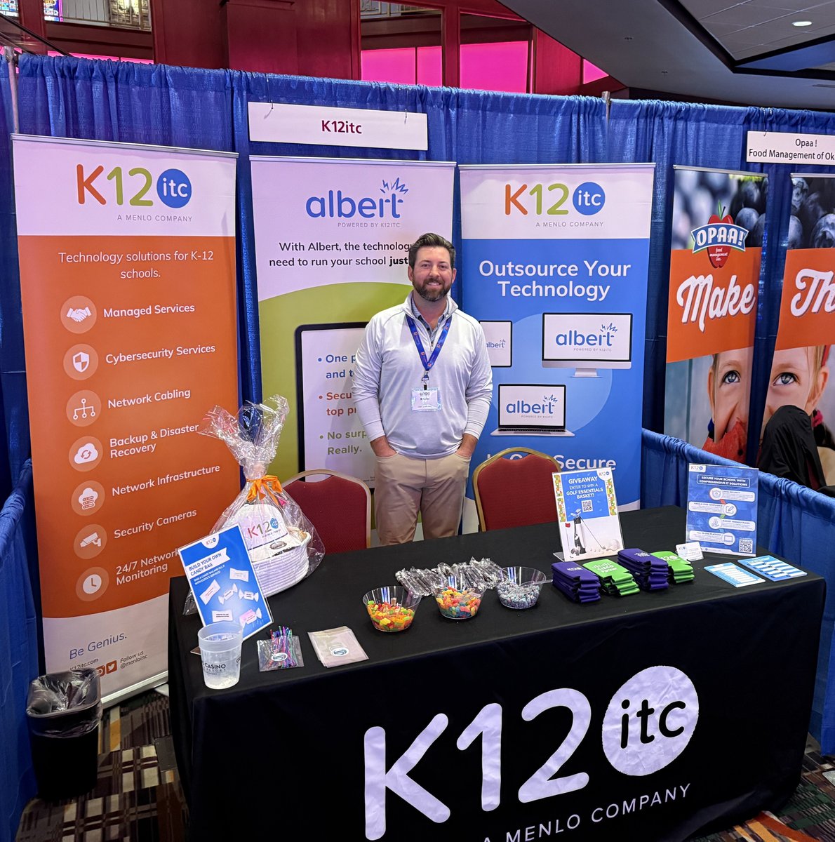 k12itc's tweet photo. That’s a wrap on fall conference season! 🍂 We have been all over the country connecting with school leaders and talking all things tech. 
Swipe to the last pic to see K12itc’s competitive side. 💪😉
#K12itc #SchoolTech #EdTech #Conferences https://t.co/RNfjP1cz8r