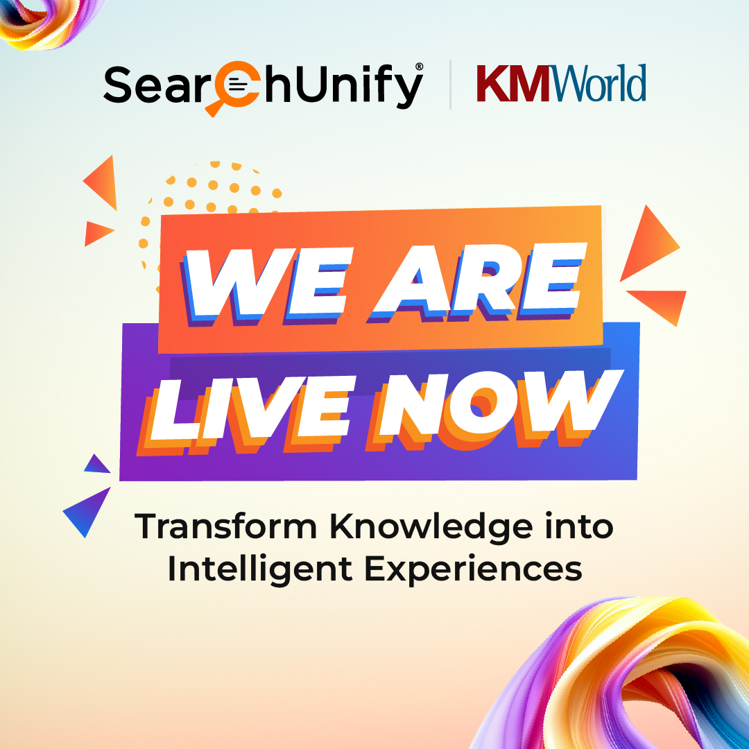 SearchUnify's tweet image. We&apos;re all set and ready to welcome you at KMWorld 2025!
The SearchUnify booth is prepped and buzzing with energy. 
Don’t miss your chance to engage, book your meeting: searchunify.com/company/events…

#KMWorld2025 #WashingtonDC #SearchUnify