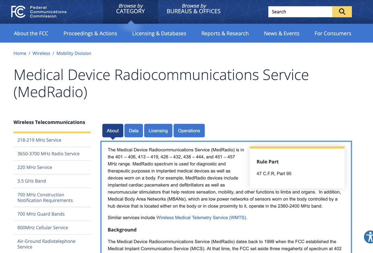 CorinneNokel's tweet image. Wireless Medical Telemetry Services 

Medical Body Area Network - 2012 

#FCC 
 
fcc.gov/medical-device…