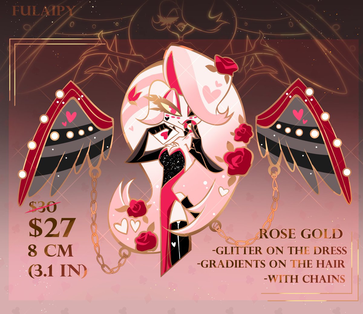 The Drag Queen Angel pin 
P0 until Dec 8th 💞

#HazbinHotel #huskerdust
#hazbinhotelseason2