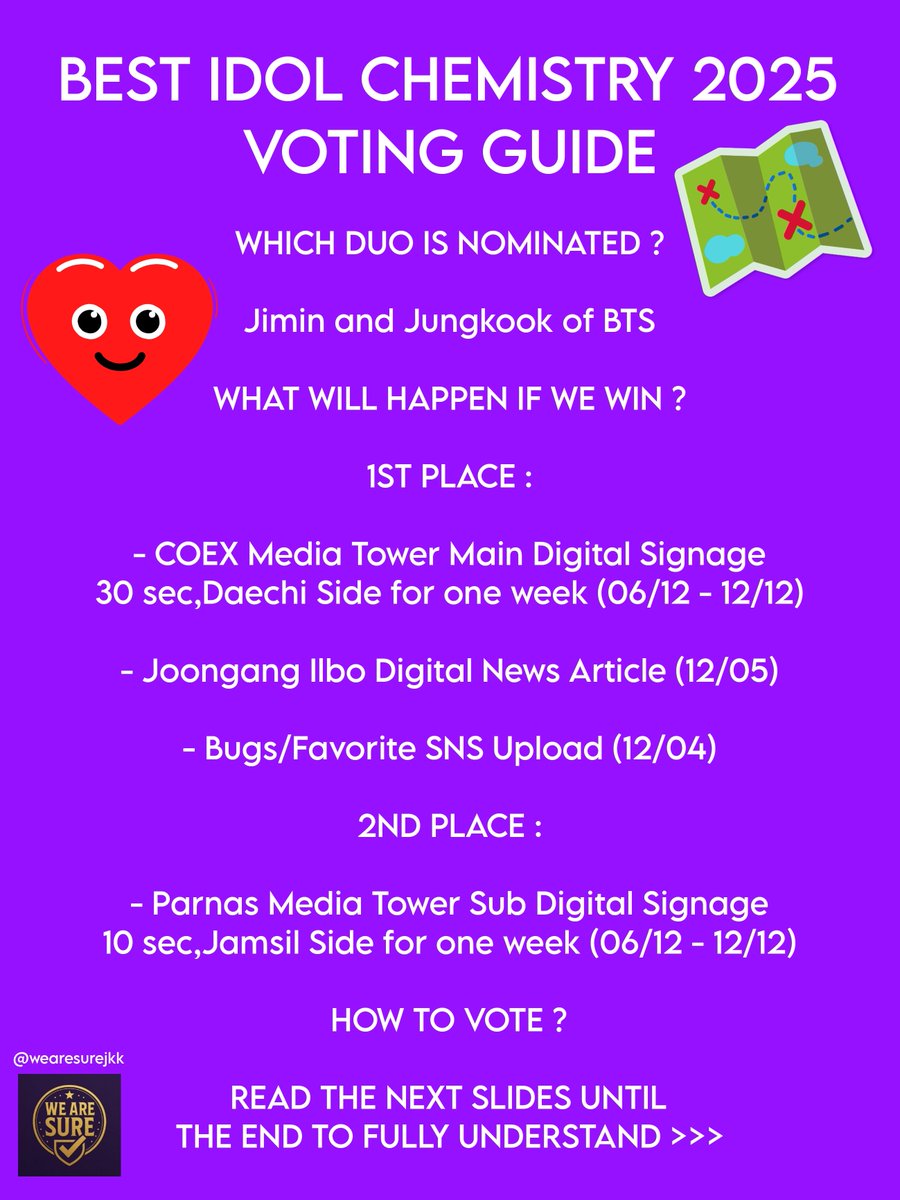 wearesurejkk's tweet image. 📢 ATTENTION EVERYONE ‼️

BEST IDOL CHEMISTRY 2025 VOTING GUIDE 📍
( THE APPLICATION ONLY HAS KOREAN LANGUAGE )

IN THIS THREAD WE PROVIDE GUIDE ON :

- WHERE TO VOTE
- SIGN UP / LOG IN
- CAST VOTES
- COLLECT/EARN EXTRA HEARTS
- LOG OUT ( TO LOG IN WITH OTHER ACCOUNTS )