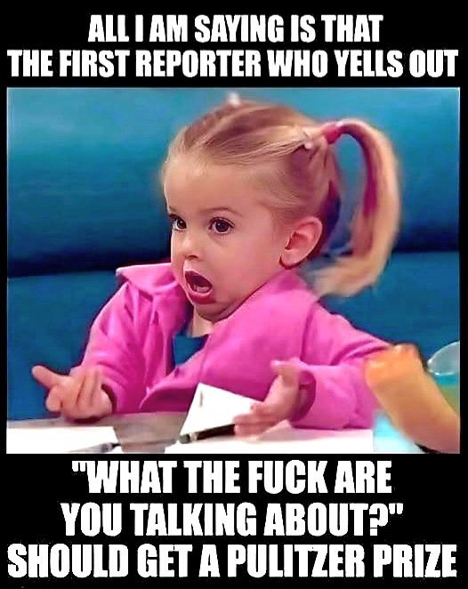 Mesnia1016's tweet image. Each reporter should ask the same question. 

Until then, she’s the leading candidate.