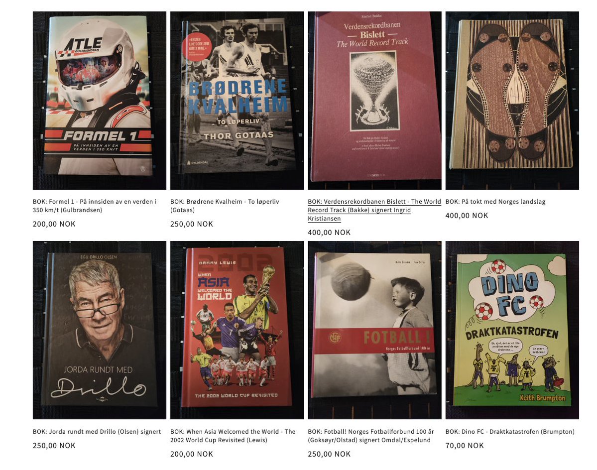 ForzaSecondHand's tweet image. Mer enn 200 nyheter på forzasecondhand.no i dag. Signerte greier fra: Drillo, Roy Keane, Hjallis, Ingrid Kristiansen, Per Ravn Omdal, Karen Espelund, Vladimir Smicer, Patrik Berger, Tore Pedersen, Sammy McIllroy, Lee Martin. Vannpolo, trav og orientering nå i sortimentet.