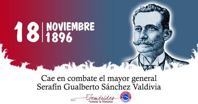 enpaciego's tweet image. 🕊️ En el natalicio de su sacrificio, evocamos al Mayor General Serafín Sánchez Valdivia, caído en el río Zaza el 18 de noviembre de 1896. #CubaViveEnSuHistoria #CiegodeAvila #Cuba #UEBENPACiegodeAvila #LatirAvileño
