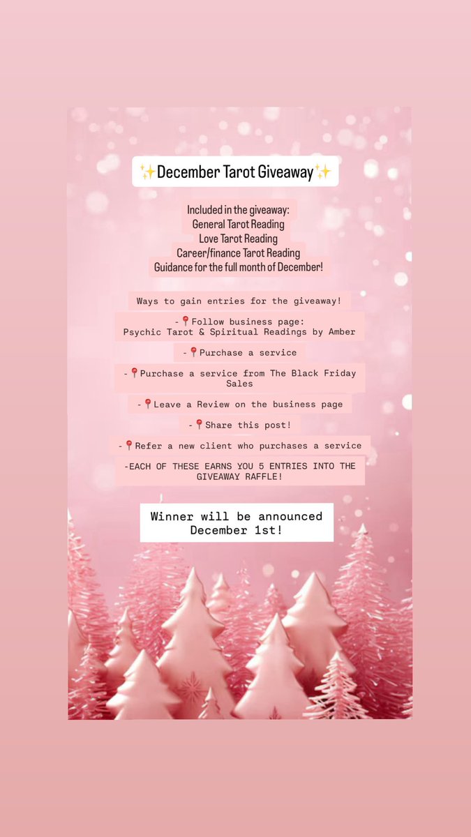 summabreeze1125's tweet image. FREE TAROT GIVEAWAY! 
Follow my business page to enter the giveaway! 
#tarot #freetarotreading #giveaway #holiday #spiritual #guidance #fyp #tarot #psychic #psychicmedium