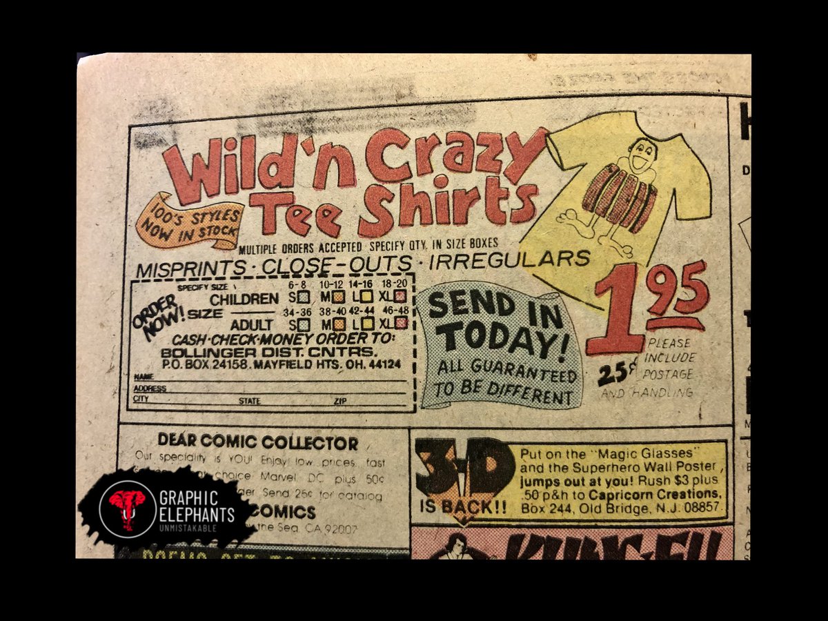 GraphicElephant's tweet image. Check out this vintage T-shirt ad, that’s creative way to get rid of misprints.😁
A Quarter to ship a T-shirt, WOW!
.
.
.
#GraphicElephants #ScreenPrinting #VintageScreenPrinting #VintageAds