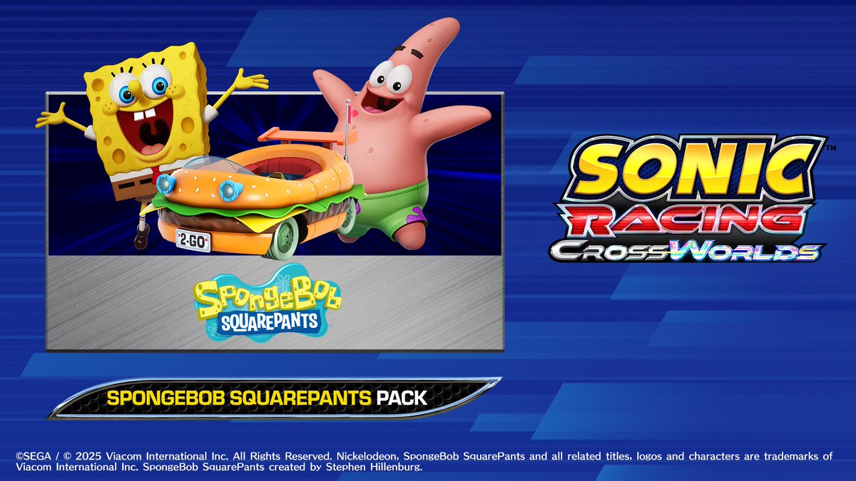 RaceCrossWorlds's tweet image. SpongeBob joins the race tomorrow!

If you don&apos;t own the Digital Deluxe Edition, you can purchase the Season Pass or standalone SpongeBob SquarePants Pack to experience all of the nautical nonsense!