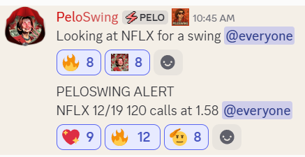 PeloSwing's tweet image. $NFLX Netflix - this is why we follow the flow 🌊
We saw lots of bullish flow coming in and followed along. 1.58 ⏩2.45 (+55% profit) 🤑
whop.com/peloswing