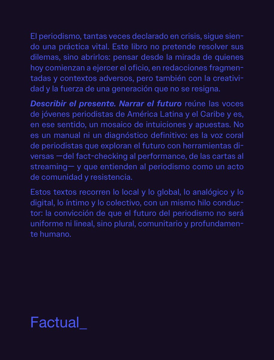 carlosrkestler's tweet photo. Reunimos 16 textos escritos por integrantes de la #RedLATAM de Jóvenes Periodistas, que reflexionan sobre el futuro de la industria del periodismo desde América Latina y el Caribe. https://t.co/MM6RZwD06D