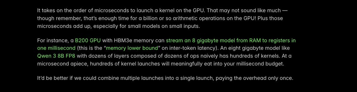 ホストのオーバーヘッドを削減するためのもう 1 つの重要なコツは、カーネルを _融合_ することです。つまり、複数の個別の GPU カーネルの起動を 1 つにまとめることです。

各起動によるオーバーヘッドはわずか 1 マイクロ秒程度ですが