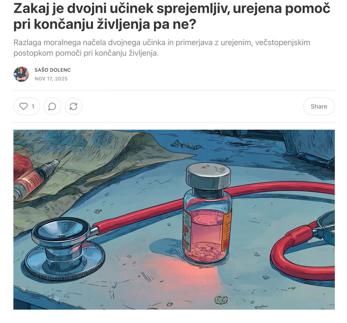 Zgodba se je začela s to objavo <a href="/SasoDolenc/">Sašo Dolenc</a>. G. Dolenc se je, do zdaj, vedno močno poglobil v snov o kateri je pisal, neobremenjen s predsodki in je zelo korektno poročal o prebranih znanstvenih prispevkih. Zato me je ta zapis rahlo presenetil. 1/…