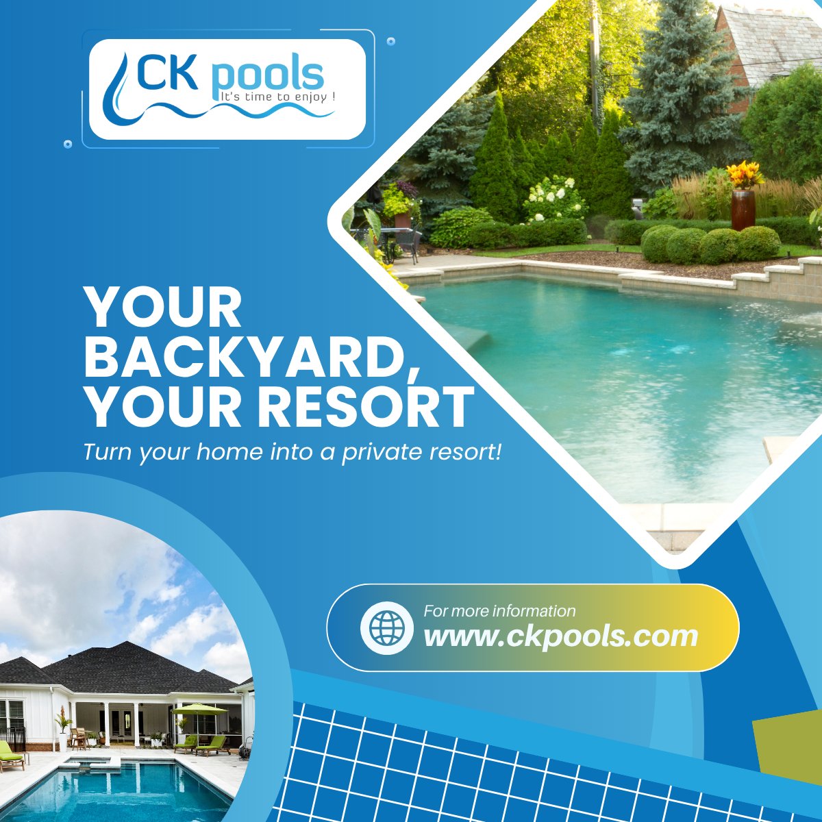 ckpools's tweet image. Turn your home into a private resort! 🌴

With travertine, pavers, and custom deck extensions, CK Pools makes outdoor living unforgettable.

👉 ckpools.com

#CKPools #BackyardOasis #DeckExtension #Travertine #PoolDesignIdeas