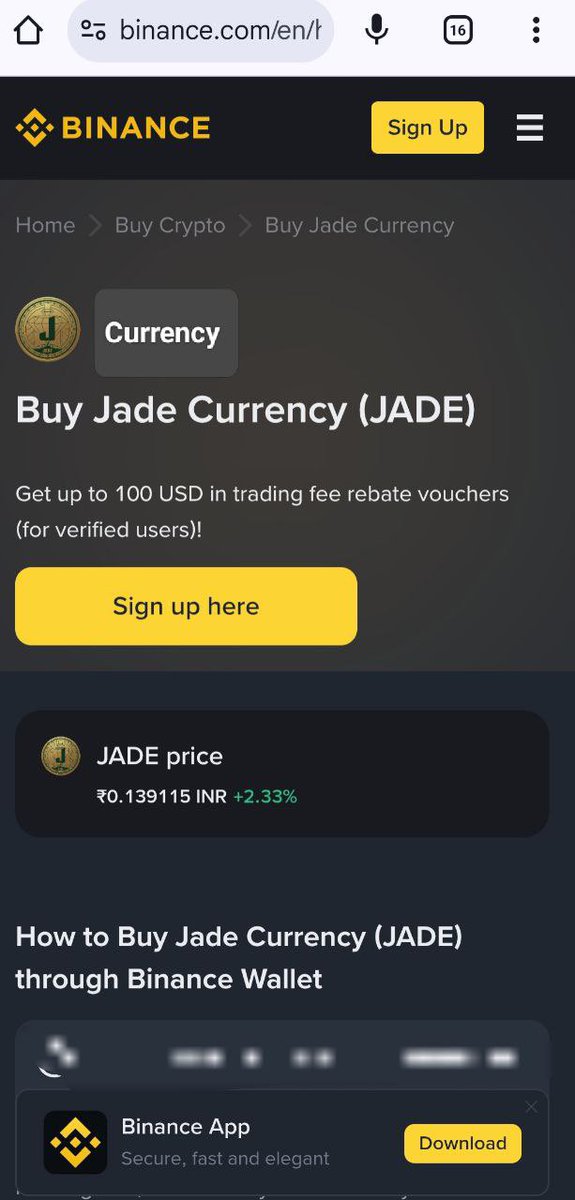 JadeCurrency1's tweet image. Binance wallet supports the Unofficial Binance memecoin. 

140k mcap.

50M ATH

We are everywhere, keep on working. 

0x330F4fe5ef44B4d0742fE8BED8ca5E29359870DF