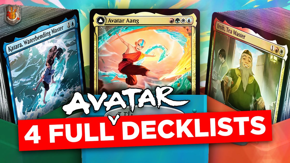 commandcast's tweet image. Does the lack of Avatar precons have you airbent out of shape? Don’t worry, we’ve brewed four awesome new decks for you with powerful Last Airbender legends!

Don&apos;t miss it!
youtu.be/0dBH8QxdpAE?si…
