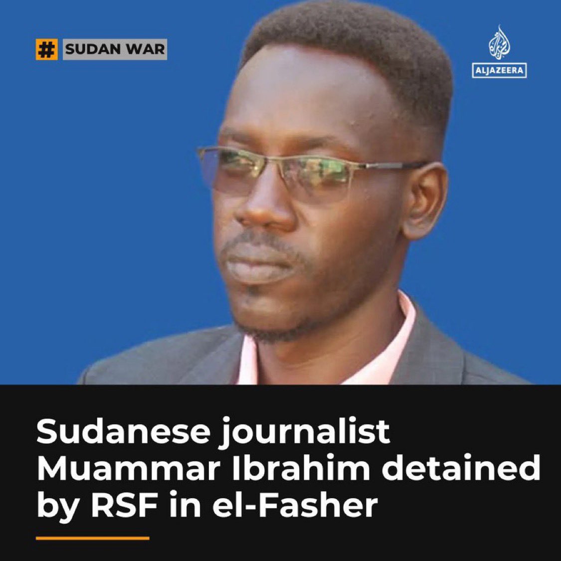 SimsimAlbadri's tweet photo. Abducted for exposing RSF crimes in El Fasher, Muammar Ibrahim must be freed immediately!!!
#KeepEyesOnSudan https://t.co/nkayNsj31W