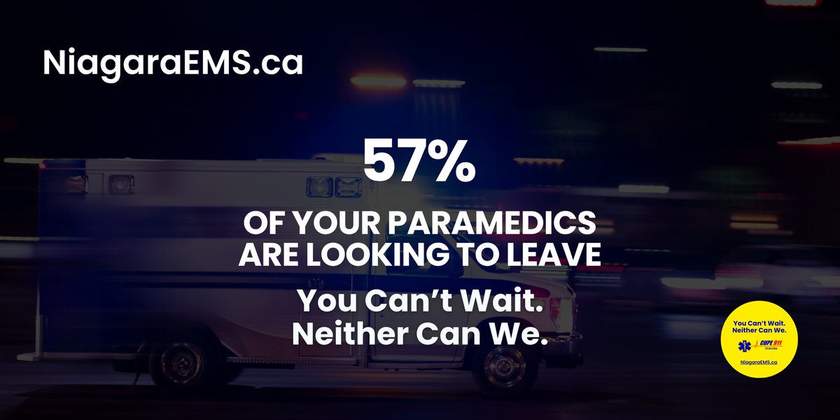 cupe911's tweet image. 57% are thinking of leaving.
This affects all of us.
You can’t wait. Neither can we.