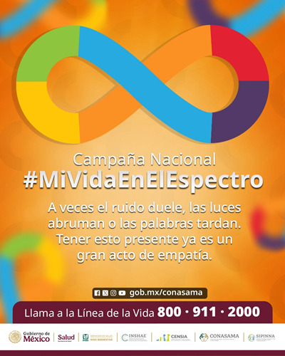 💙 El Espectro Autista no define a una persona, pero sí nos invita a ser más empáticos.

Cada persona dentro del espectro autista vive y siente el mundo de manera única. No necesitan lástima, necesitan comprensión, respeto y empatía.
Únete a la campaña #MiVidaEnElEspectro y