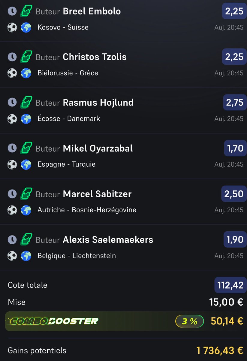 🚨 𝗠𝗢𝗥𝗧𝗔𝗟 𝗖𝗢𝗠𝗕𝗢 𝗕𝗨𝗧𝗘𝗨𝗥 𝗗𝗨 𝗦𝗢𝗜𝗥 ⚡️

📊 @𝟭𝟭𝟮.𝟰𝟮

winamax.link/ruILu

🎁 𝟭𝟬𝟬€ À 𝗚𝗔𝗚𝗡𝗘𝗥 𝗣𝗔𝗥𝗠𝗜𝗦 𝗟𝗘𝗦 𝗥𝗧 ♻️ 𝗦𝗜 𝗟𝗘 𝗧𝗜𝗖𝗞𝗘𝗧 𝗘𝗦𝗧 𝗚𝗔𝗚𝗡𝗔𝗡𝗧 ! 🎁

❤️ 𝗦𝗜 𝗧𝗨 𝗦𝗨𝗜𝗦 ! 🙏🏼

#TeamParieur #Pronos #Mortal