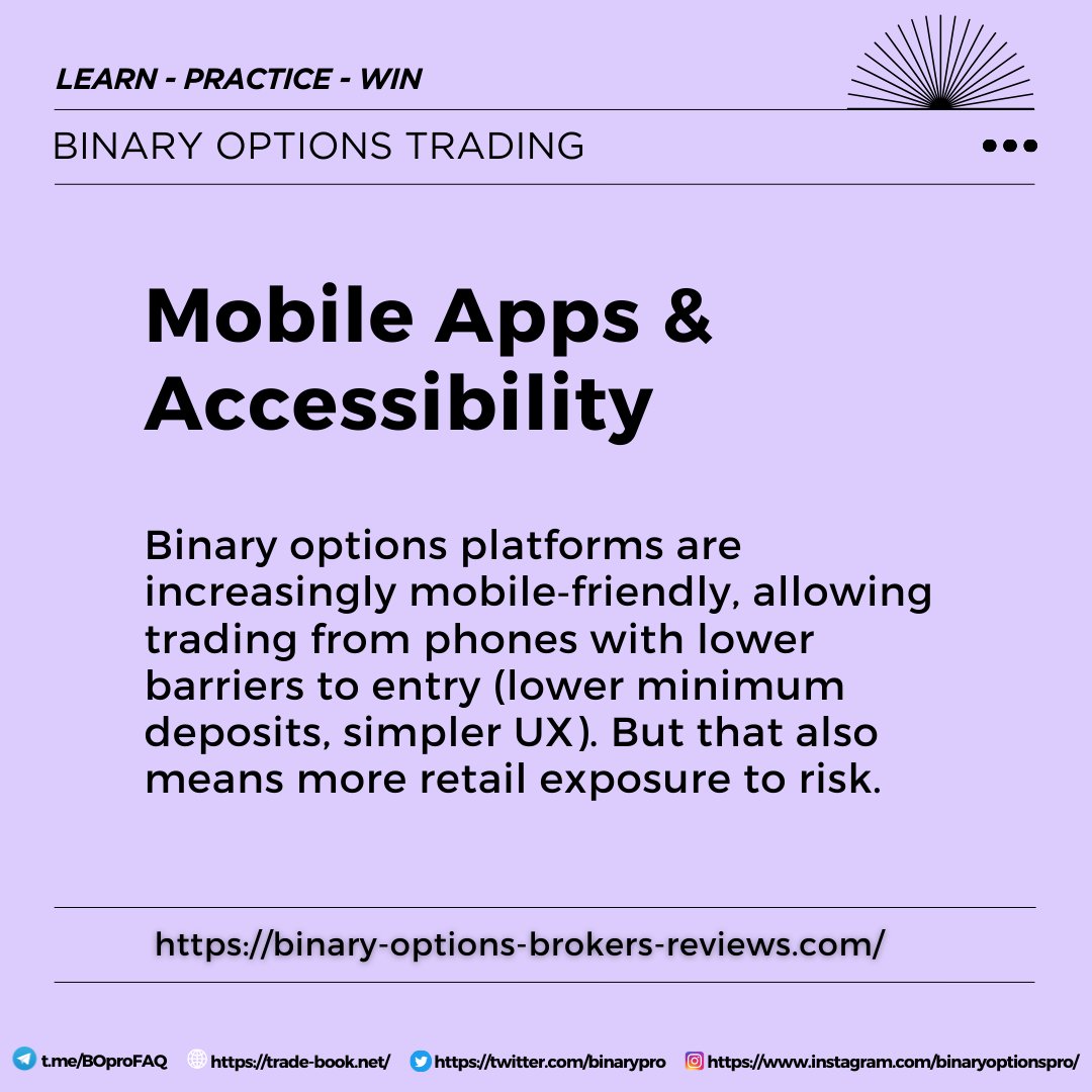 BinaryPro's tweet image. Binary options trading has become more accessible than ever, thanks to fast, intuitive, and feature-rich mobile apps that allow traders to manage positions from anywhere.

Modern platforms are designed with easy navigation, real-time price updates, and instant execution so…
