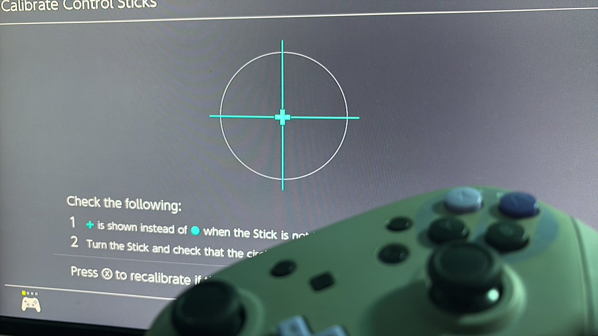 CodeKirby's tweet image. also unrelated the calibrate stick menu on NSW is awesome