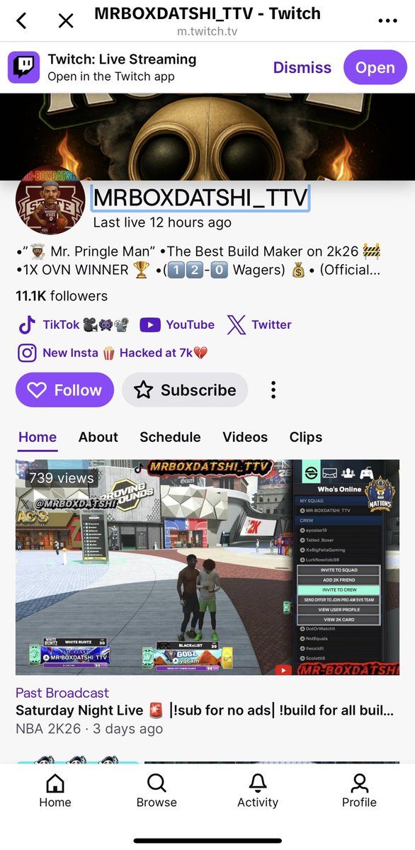 W 11K on Twitch ‼️🔥🔥 We just hit 10k a week and a half ago. Consistency ✨
#fypシ