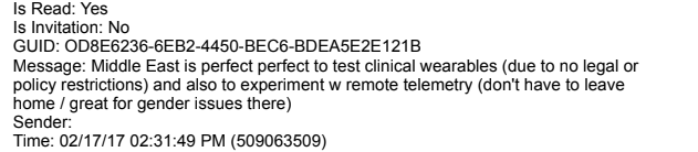 NateB_Panic's tweet image. Anyone picked this one up from the Epstein emails? Melanie Walker, neuroscientist and advisor to Bill Gates, tells Epstein the Middle East is &quot;perfect&quot; as a laboratory &quot;to test clinical wearables and experiment with remote telemetry due to no legal or policy restrictions.&quot;