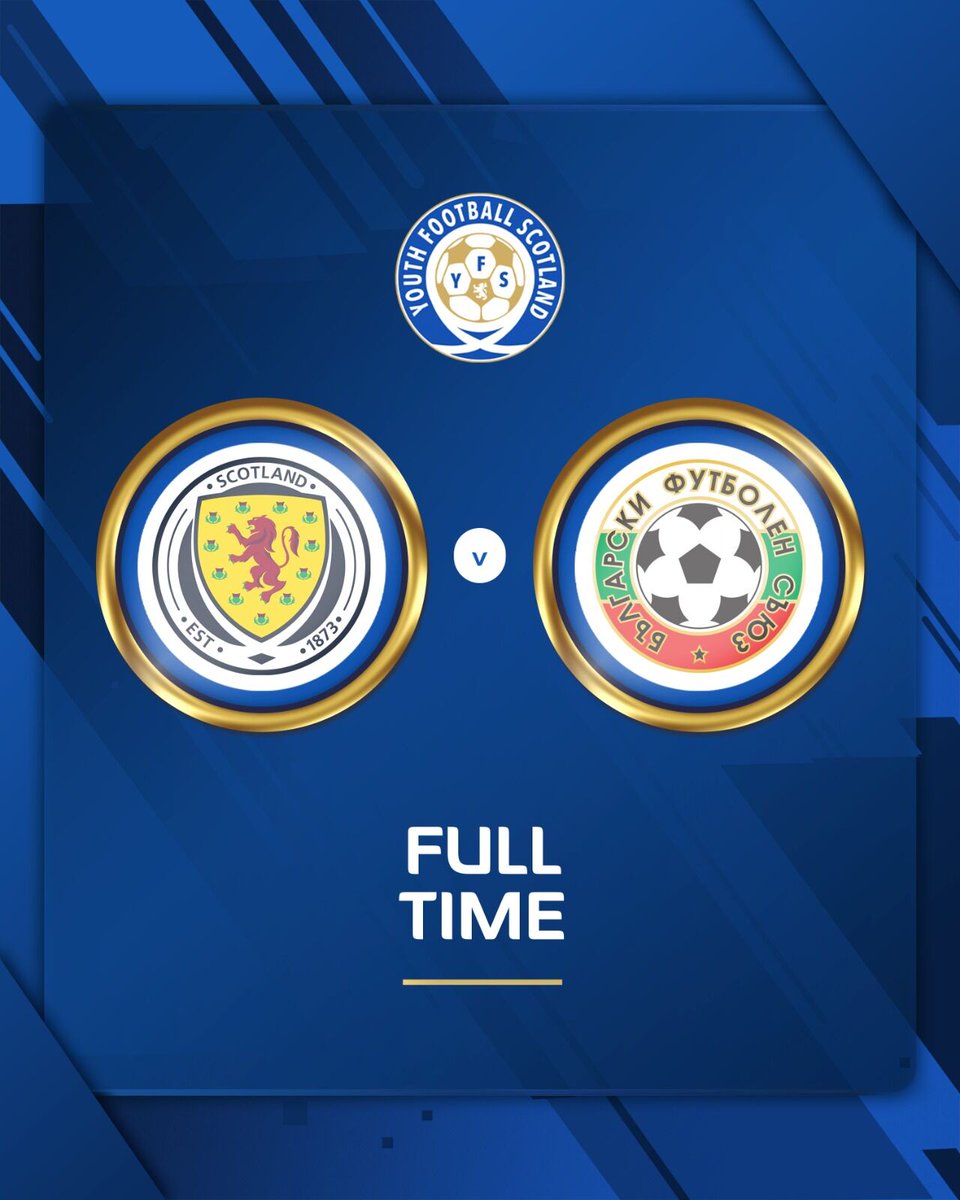 𝗙𝗘𝗔𝗧𝗨𝗥𝗘𝗗 𝗠𝗔𝗧𝗖𝗛 🎙️📝

🔵 SCO v BUL 🟢 | 1-0 | 90'

Full time!

Scotland move clear of Bulgaria with a deserved 1-0 win at Fir Park - All eyes now on Hampden to see if the first-team can match the 21's with a victory of their own.

#yfslive