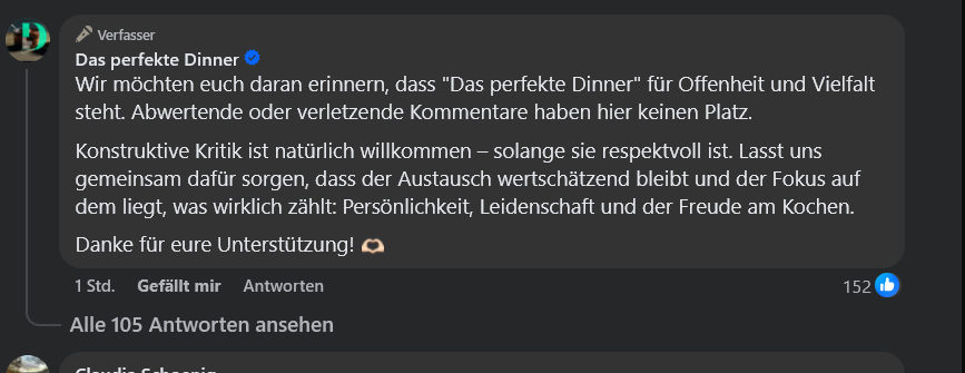 Kinga und ihr Kleid kamen auf Facebook auch super an.  😄 #dasperfektedinner