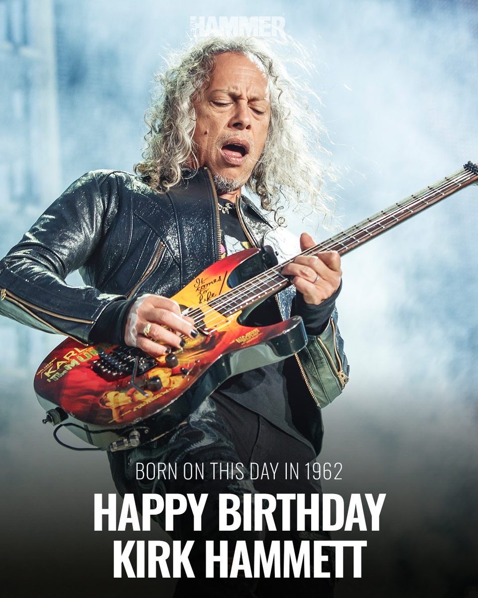 #HappyBirthday Kirko! Saludos a nuestro queridísimo Kirk Hammett en su día y vamos por muchos años más 🤘😎