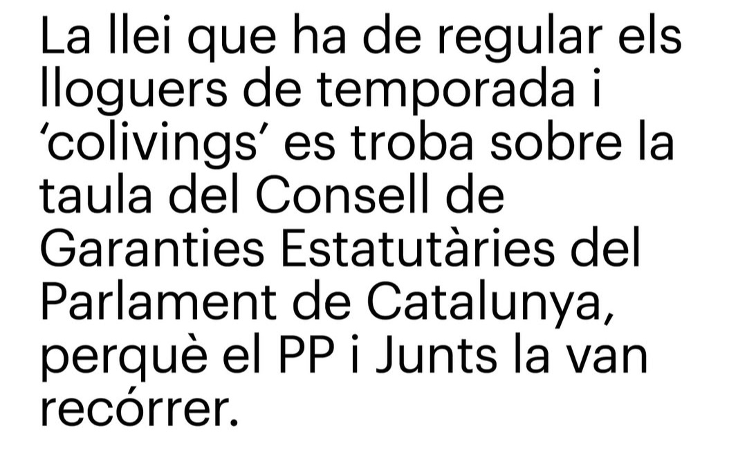 laurevega's tweet image. Joan, la CUP som on hi hem de ser. Sempre.
I sobretot som on toca políticament, no oblidem que en aquest país encara poden fer fora catalans de casa seva per fer &apos;colivings&apos; gràcies a Junts i al PP.

Demà i passat al ple, si vols, passem revista d&apos;on és cada diputat del teu grup.