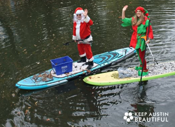 AustinWatershed's tweet image. Help Keep Austin Beautiful give some extra love to our beloved Lady Bird Lake! All ages are welcome, &amp;amp; opportunities are available along the shoreline or out on the water.

Holiday season attire (appropriate for litter collecting) is encouraged but not required!
(1/2)