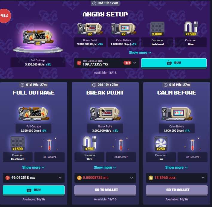 PieroMinarGanar's tweet image. ¡DOBLE LANZAMIENTO HOY! 🚀 (Prophecy: The Empress)
POZOLE: ¡30% DCTO en TRX! Minero "The Empress Arcana".
BUNDLES: Nuevo minero TOP (Vendible) con 670 PH + 60% Bonus (Unreal).

#RollerCoin #Puzzle #Bundles #TRX #Mine