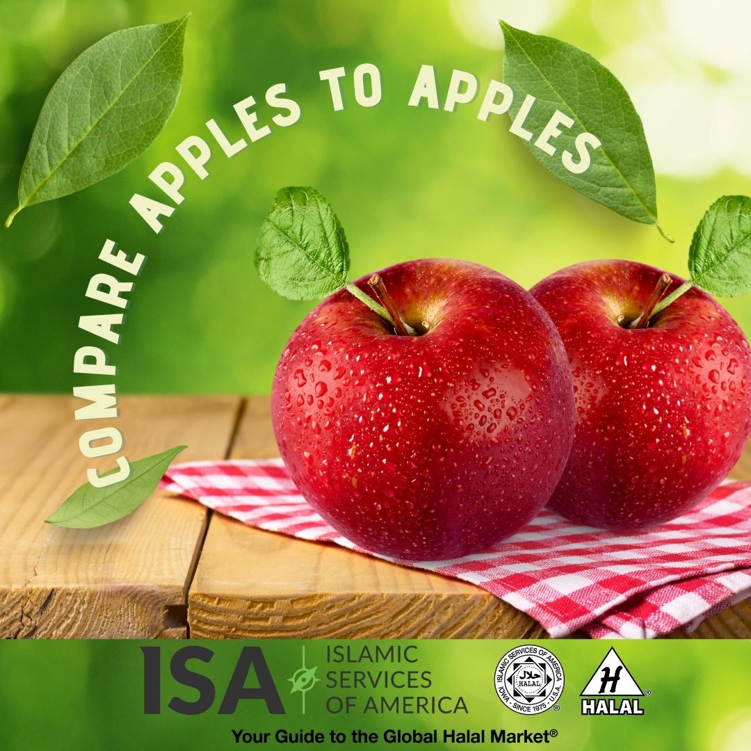 🍏 Compare Apples to Apples: Choose Wisely! 🌍 
Not all Halal certifiers are equal. True comparison comes from:
✅ Halal standards &amp; quality of service
✅ Global recognitions &amp; accreditations
✅ Credibility &amp; trust
ISA follows globally recognized Halal protocols, ensuring your