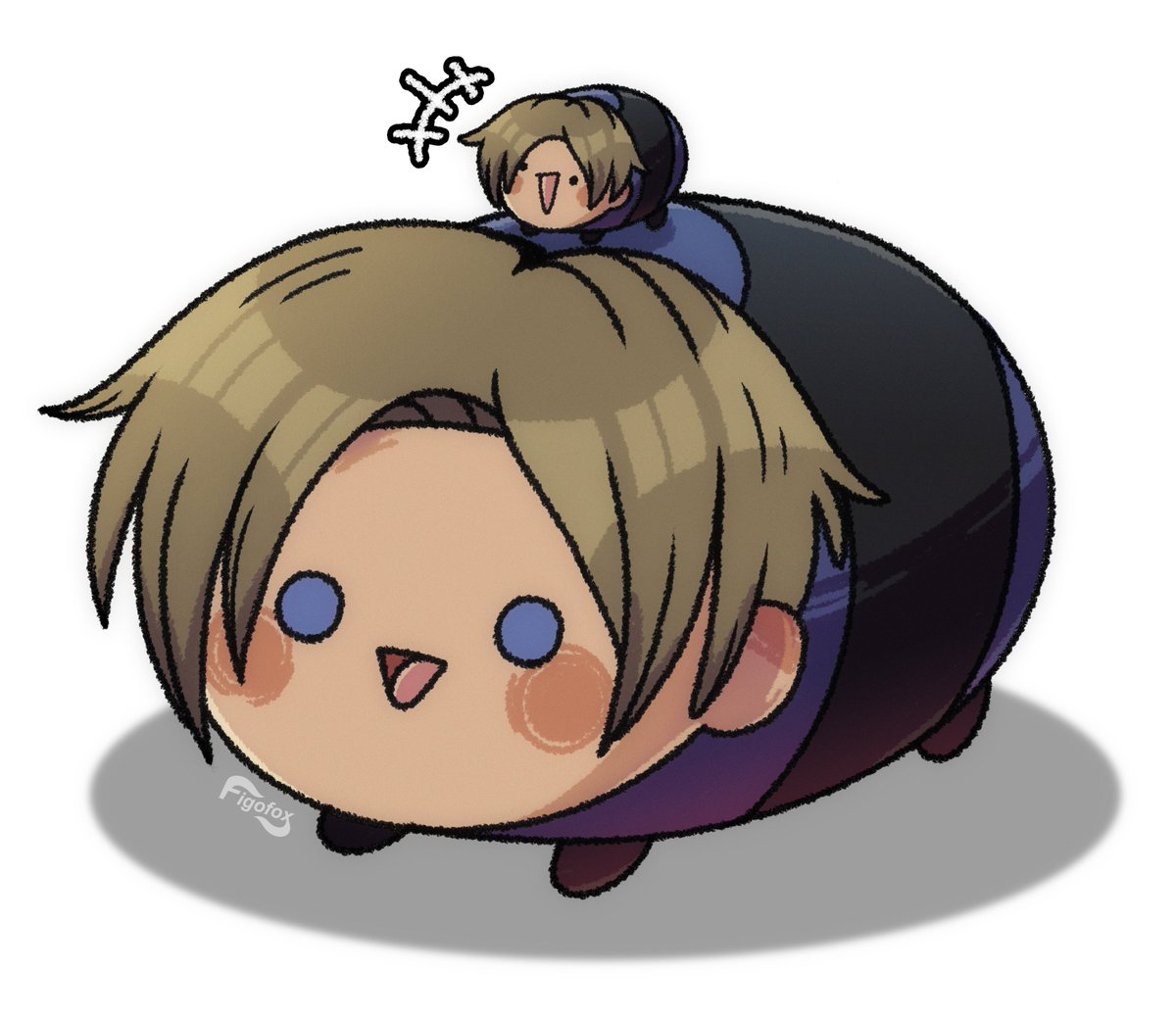 It's a giant Leon bean!
Testing some new brushes💖

#REBHFun #ResidentEvil #LeonKennedy