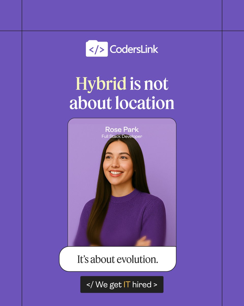 hirecoderslink's tweet image. Flexibility drives performance 💼

🌍The new era of work isn’t measured in hours it’s defined by impact and connection.

Redefine how your company adapts to hybrid work.