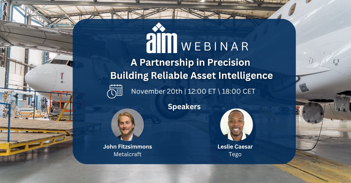🚨Register Now!🚨 Our upcoming webinar highlights the collaboration between <a href="/TegoInc/">Tego, Inc.</a> and <a href="/idplate/">Metalcraft, Inc.</a> to deliver an asset tracking solution for the aerospace/defense industry, improves efficiency, reduces downtime, and enhances accountability. 

🔗bit.ly/4pg7Fcz