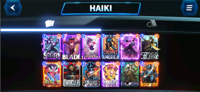 snaperJesus's tweet image. 80くらいまで流行りのストームレギオンそのあとは廃棄で！#MARVELSNAP #マーベルスナップ