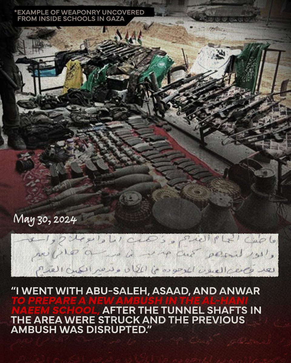 🚨Leaked Hamas Journal Exposed 

Newly uncovered pages from a Hamas platoon commander’s personal journal, found underground in Beit Hanoun’s “Tunnel Route 13”, reveal firsthand evidence of how Hamas exploits Gaza’s civilians and critical infrastructure for terror.

Across