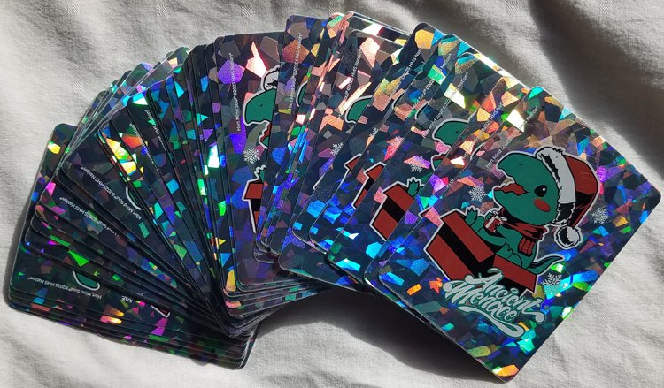 askHMS's tweet image. 🎁🎄 Looking for something special to put under the Christmas tree? Pick up a box of our Ancient Menace® dinosaur trading cards &amp;amp; get a free* limited edition holofoil sticker while supplies last! - Learn more: youtu.be/-y3KyDxI8ss?si…
#AncientMenace #BestGifts #Dinosaur #CardShows
