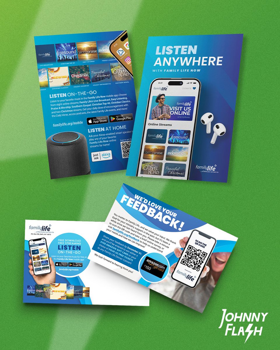 johnfalke's tweet image. Good design tells a story... great design drives results.

We helped FamilyLife unify their brand visuals across campaigns, social, and events, raising $6M+ and creating 700+ graphics along the way.

#DesignWithPurpose #CreativeStrategy #JohnnyFlashProductions