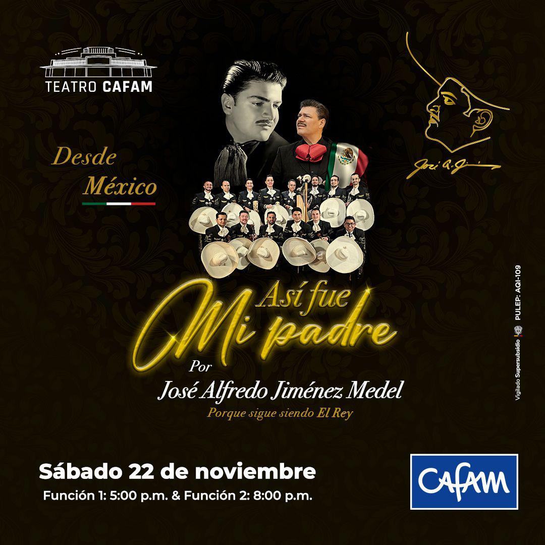 Vive una noche llena de tradición y sentimiento con “Así fue mi padre”, el homenaje que revive el legado de "El Rey" de la música ranchera.

José Alfredo Jiménez Medel y un gran mariachi te harán viajar por las canciones que marcaron generaciones.

#Prográmate📷 22 de noviembre