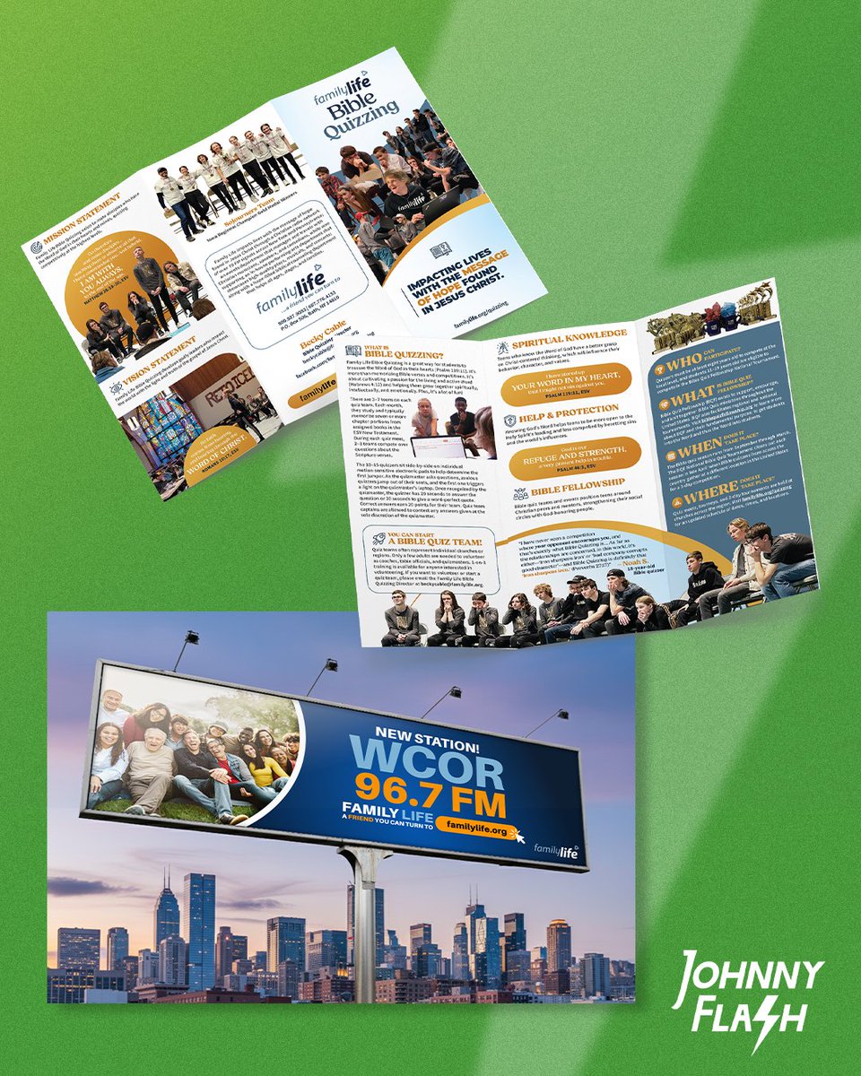 johnfalke's tweet image. Good design tells a story... great design drives results.

We helped FamilyLife unify their brand visuals across campaigns, social, and events, raising $6M+ and creating 700+ graphics along the way.

#DesignWithPurpose #CreativeStrategy #JohnnyFlashProductions