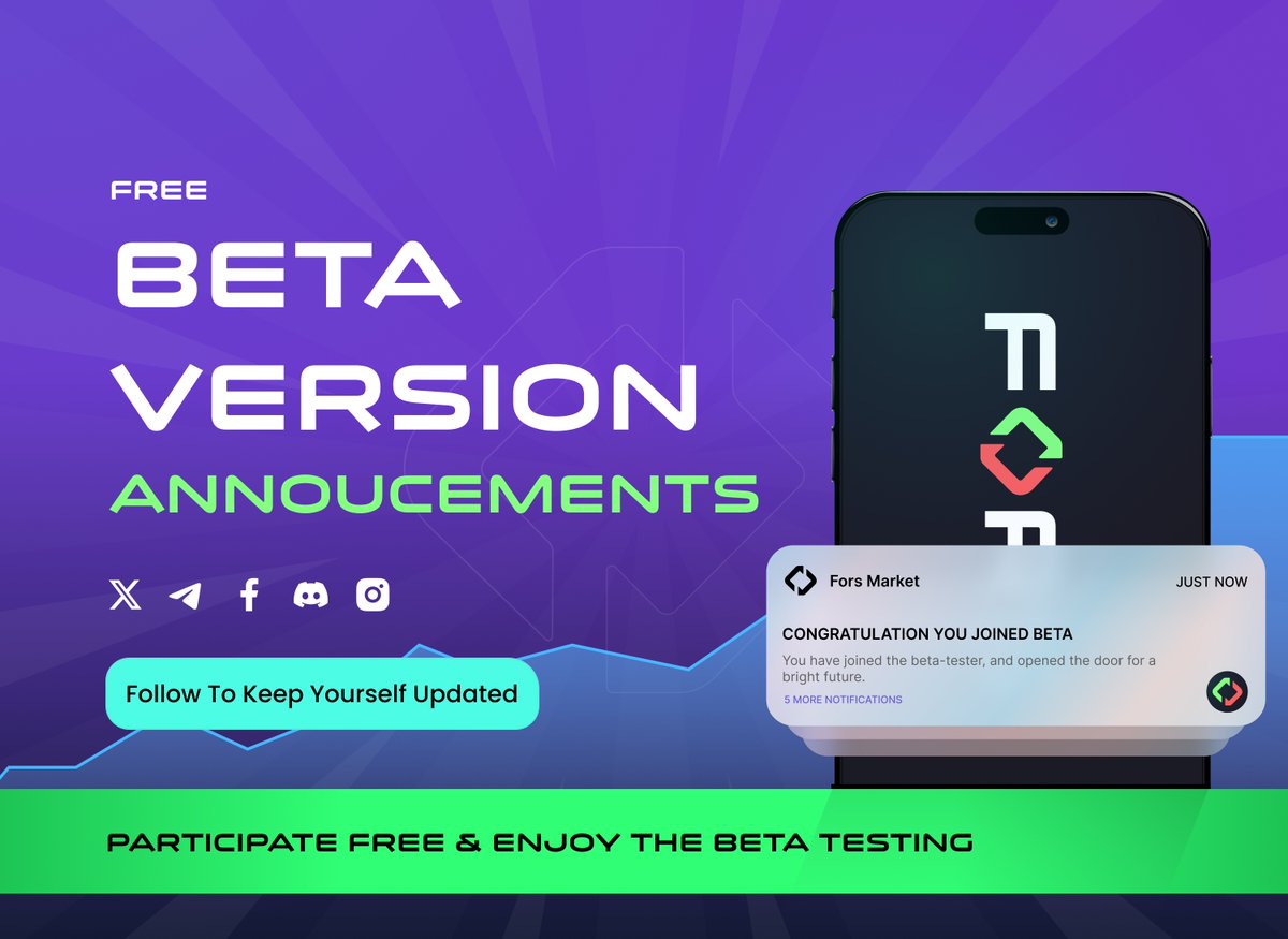 forsmarkets's tweet image. 🚀 We’re Getting Ready To Roll Out The Fors Market #Beta Soon!

We’re Preparing Something Exciting!
The Beta Version Announcement Is Coming Soon.
#Follow Us To Stay Updated And Be Among The First To Join.