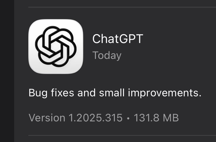nicdunz's tweet image. THERES A NEW CHATGPT APP UPDATE!!!!!!!!!!!