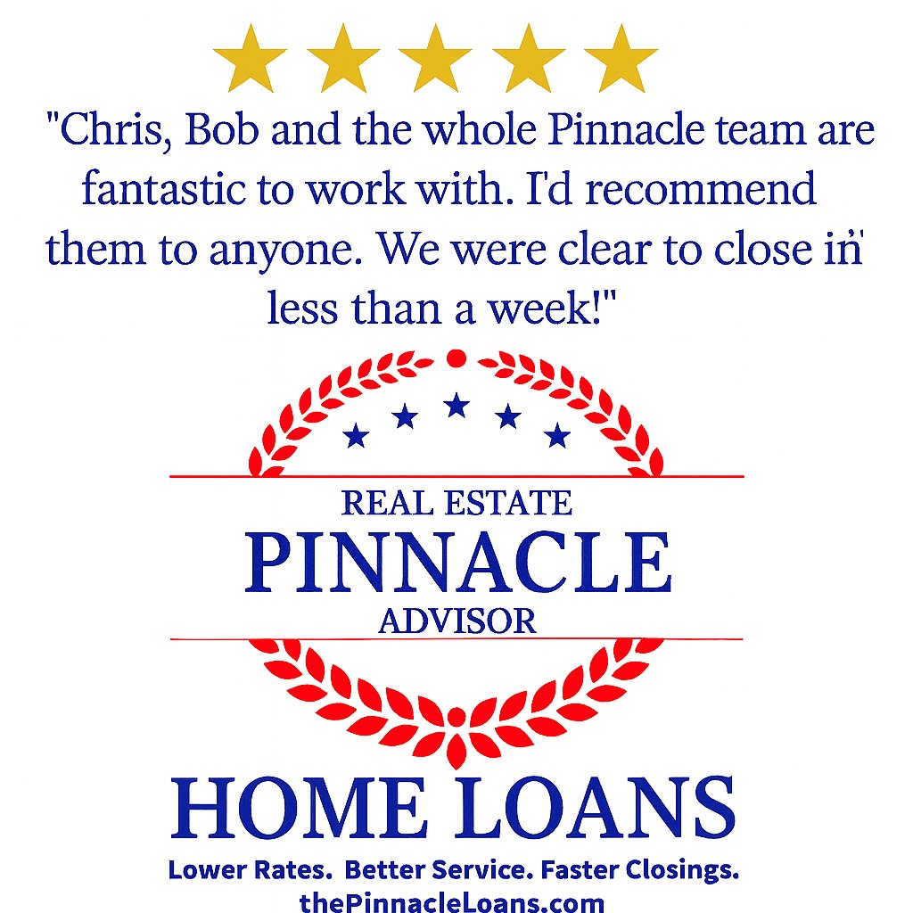 ChrisGianino's tweet image. WIN CONTRACTS FOR YOUR HOME BUYERS WITH QUICK CLOSINGS by PINNACLE!!!  We did it again!! #LowerRates #BetterService #FasterClosing #QuickAndEasyHomeLoans #GetApprovedToday #5StarReview #Thankful thePinnacleLoans.com