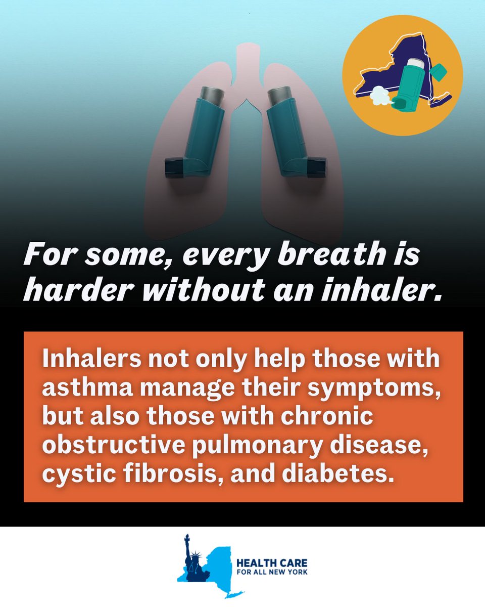CSSNYorg's tweet image. Asthma inhalers save lives—but many New Yorkers can’t afford them. 

Bill S1804A/A128A would require insurers to cover both rescue &amp;amp; maintenance inhalers at no cost. 

Urge Governor Hochul to sign it bit.ly/InhalerBill