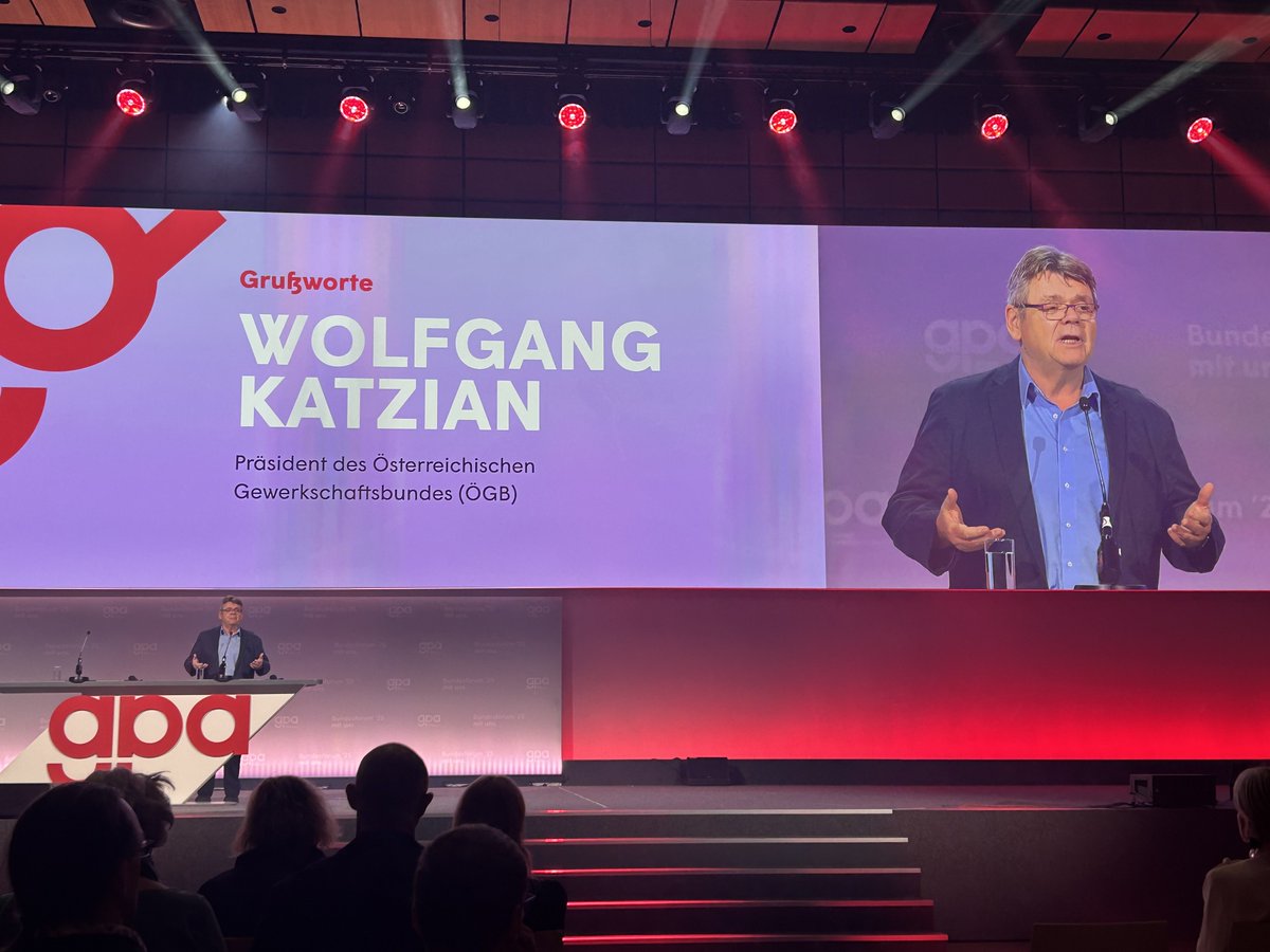 Augenhöhe. Dialog. Verbindlichkeit. Respekt.<a href="/katzianw/">Wolfgang Katzian</a> nennt bei der EÖ des Bundesforums der <a href="/GewerkschaftGPA/">Gewerkschaft GPA</a> die Eckpfeiler für das Funktionieren der Sozialpartnerschaft, die ihr Herzstück ermöglicht - Kollektivverträge, und damit gute Einkommen und Arbeitsbedingungen