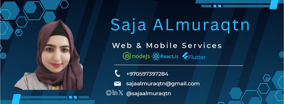 sajaalmuraqtn's tweet image. هل تبحث عن تطوير تطبيقات ومواقع احترافية، سريعة، ومتوافقة مع جميع الشاشات؟

أنا مطوّرة Flutter و ReactJS و NodeJS أقدّم خدمات كاملة.
  
جاهزة لمساعدتك لتحويل فكرتك إلى مشروع مُتقن وعملي.
تواصل معي لأي تعاون أو تنفيذ مشروع!

#Flutter #ReactJS #NodeJS #WebDeveloper #MobileDeveloper