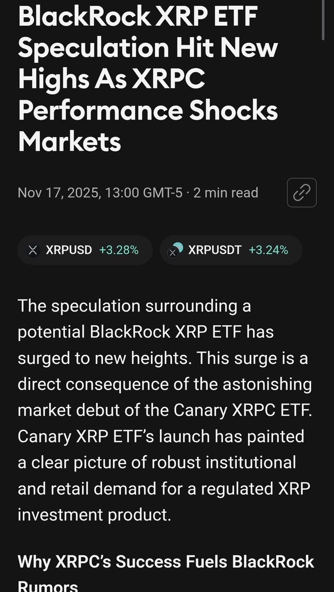 Natep717's tweet image. 📣 #XRPNews more #XRP ETFs could be coming as XRPC &quot;the XRP spot ETF on the nasdaq&quot; shocks the markets with massive inflows this is bullish‼️
Follow me for more stock and #crypto news predictions and T.A.